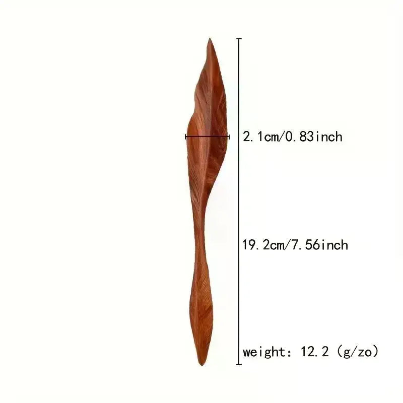Retro Sandalwood Hairpin | Chinese Style Willow Leaf Hair Stick Wooden Hair Stick Oasis Select