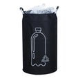 82L Empty Bottle Storage Basket Folding With Aluminum Handle Dirty Clothes Basket Large Capacity Recycling Bin Oasis Select A