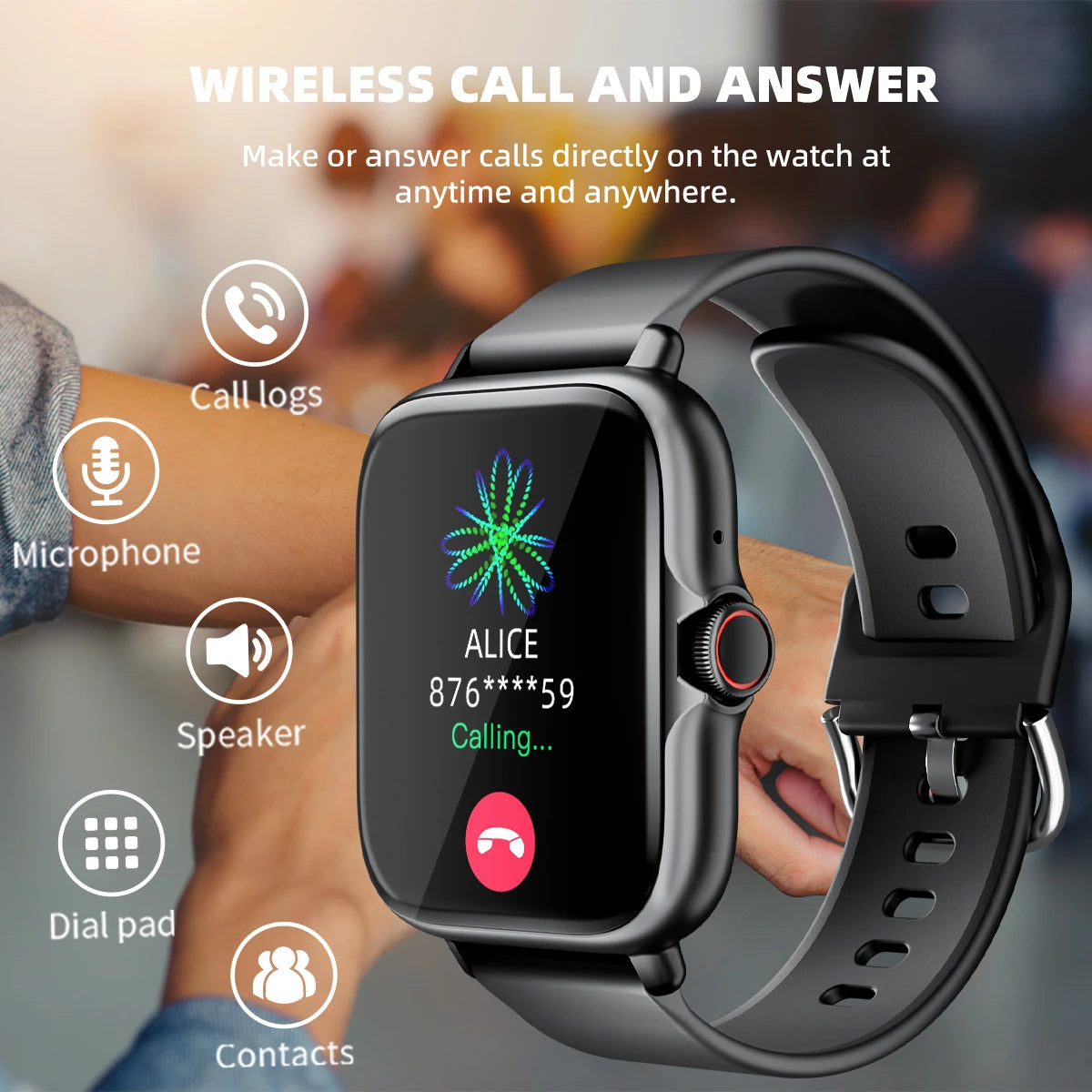 DESERTCAT 1.83" Smart Watch – Calls, Sleep & Activity Tracker