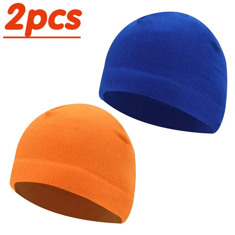 1 Men's Women's Windproof Fleece Bean Hat Autumn Winter Soft