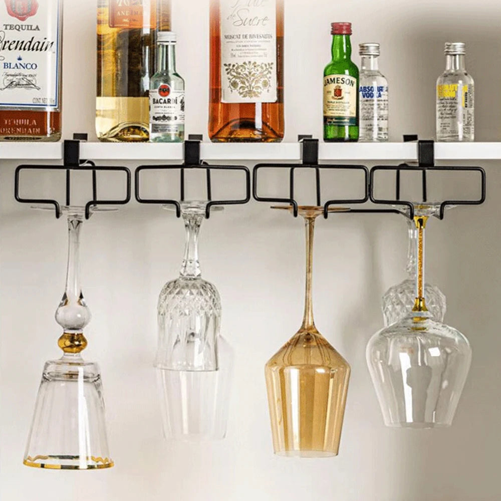 Hanging Wine Glass Rack | No-Drill Stemware Holder
