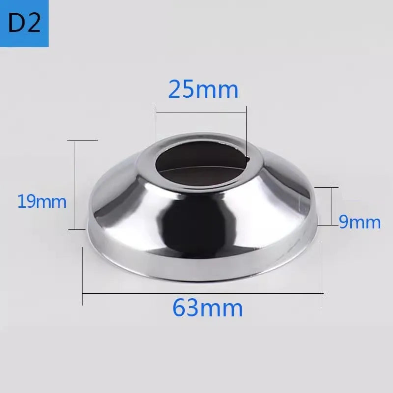 2PCS Stainless Steel Water Pipe Connector 1/2"3/4"1"Faucet Decorative Cover Heighten Valve Panel Shower Kitchen Tap Accessories Oasis Select D2-2pcs