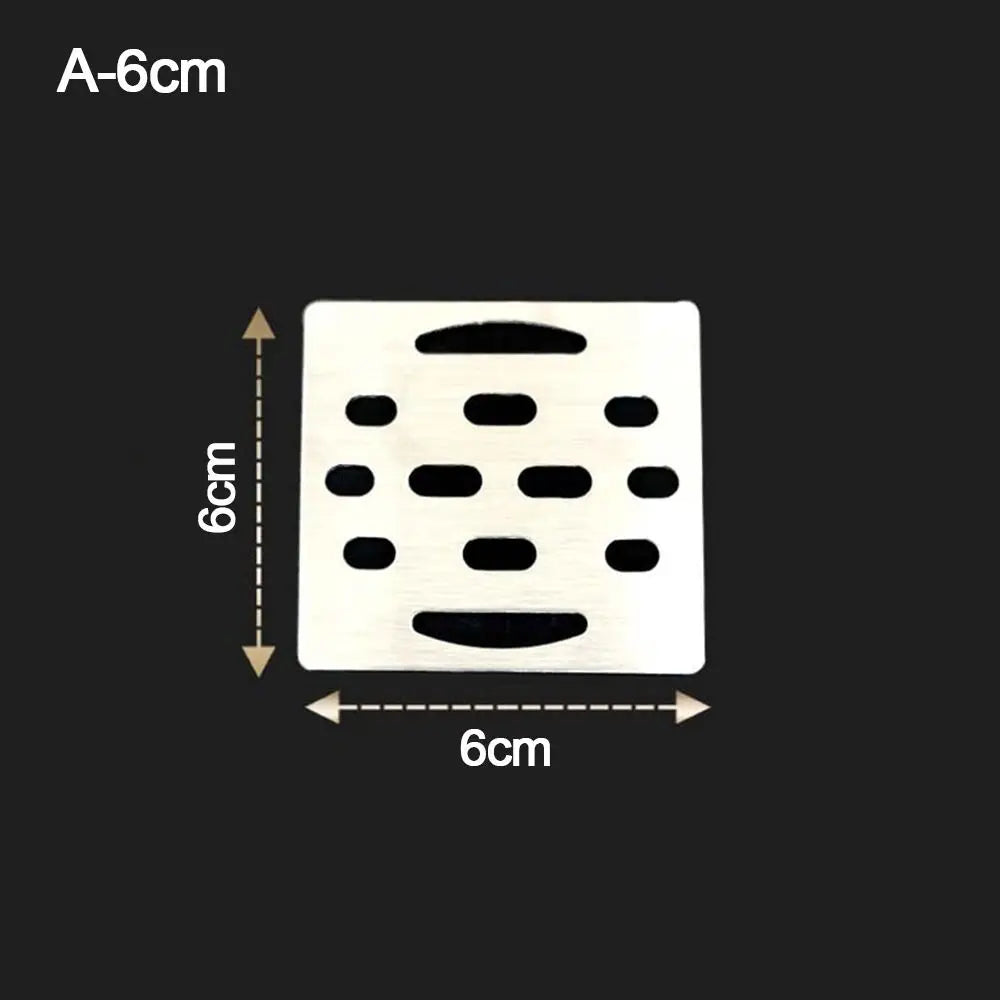 Square Floor Drain Cover Stainless steel convenient Shower Drain Hole Filter no rust Floor drain pad Bathroom Hardware Parts Oasis Select A-6cm