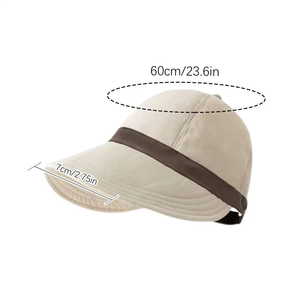Wide Brim Visor Caps Adjustable Summer Sunhat Outdoor Travel Beach UV Protection Baseball Hats for Beach Travel Vacation Oasis Select cream colored