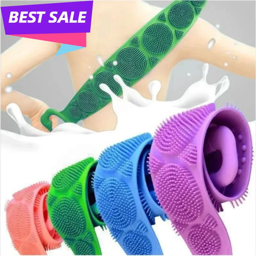 1/2 Silicone Scrubber Back Massage Exfoliating Sponge Bathroom Bath Brush Scrub Shower Brush Body Wash Scrub Removal Bath Spong Oasis Select