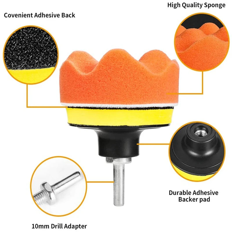 Car Polishing Sponge Pad Kit – Foam Buffer & Wax Pads Car Polishing Pad Kit Oasis Select