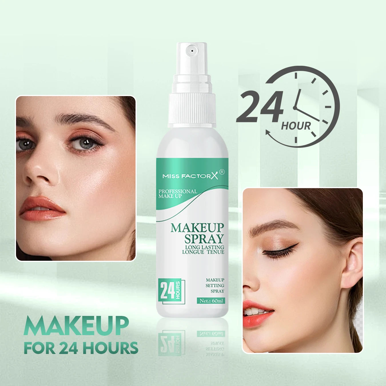 Waterproof Makeup Spray Face Set Lasting Award winning Makeup Spray Anti-smudge and Makeup Off Natural finish Oasis Select