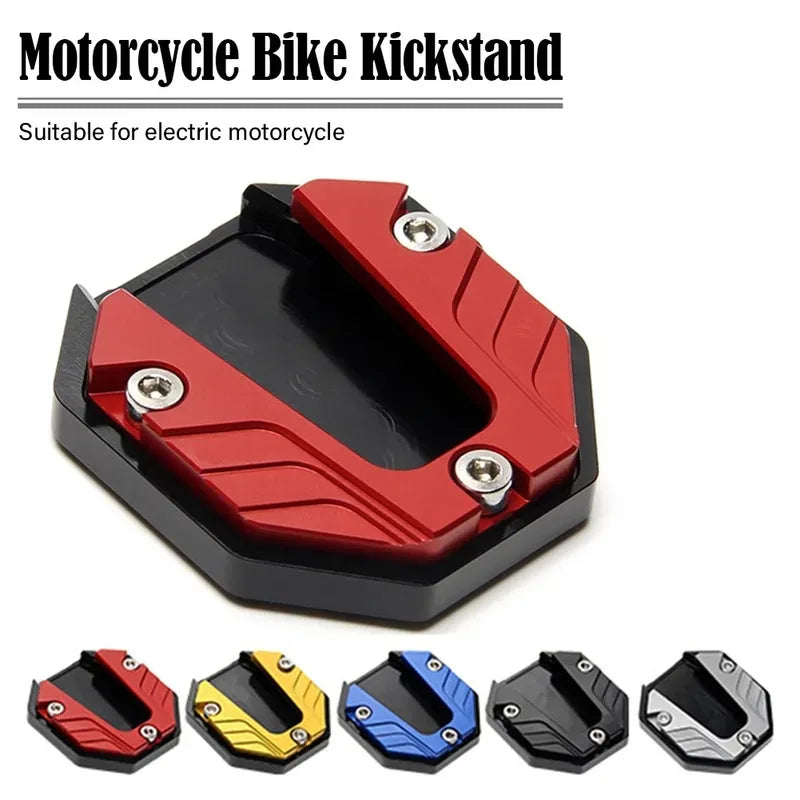 1/2/4pcs Universal Bicycle Foot Extension Kickstand Accessories Motorcycle Side Stand Cover Aluminum Alloy Motorcycle Stands Pad Oasis Select