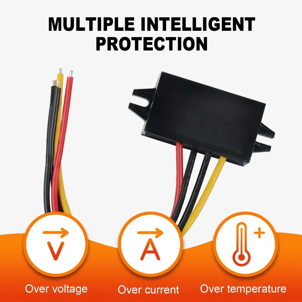 DC/DC 12V To 5V 5A Step Down Converter Module Direct Current Reduced Voltage Regulator Car Power For GPS Trackers USB Chargers Oasis Select