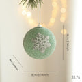 Green Glitter Foam Christmas Ball Ornament | Tree Hanging Decor