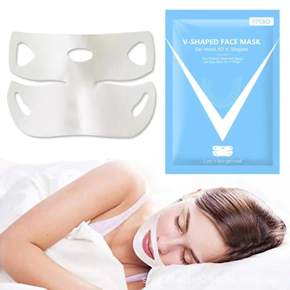 V Shape Mask Face Firming Mask Chin Facial Lifting Mask Massage Anti Wrinkle Shaper V Line Mask Slimming Brightening Skin Care Oasis Select