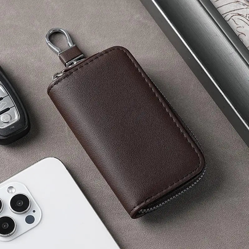 Car Key Bag Large Capacity Zipper Men's And Women's Waist Hanging Household Key Bag Buckle Universal Multi-function Key Bag For Oasis Select