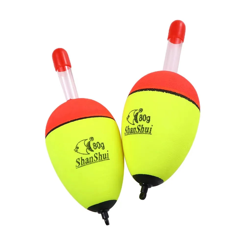 2/4/8Pcs EVA Float Fish Bait Luminous Rock Fishing Sea Fishing Foam Float Float Light Stick Fishing Float Fishing Bobber Oasis Select yellow 80g 2pcs