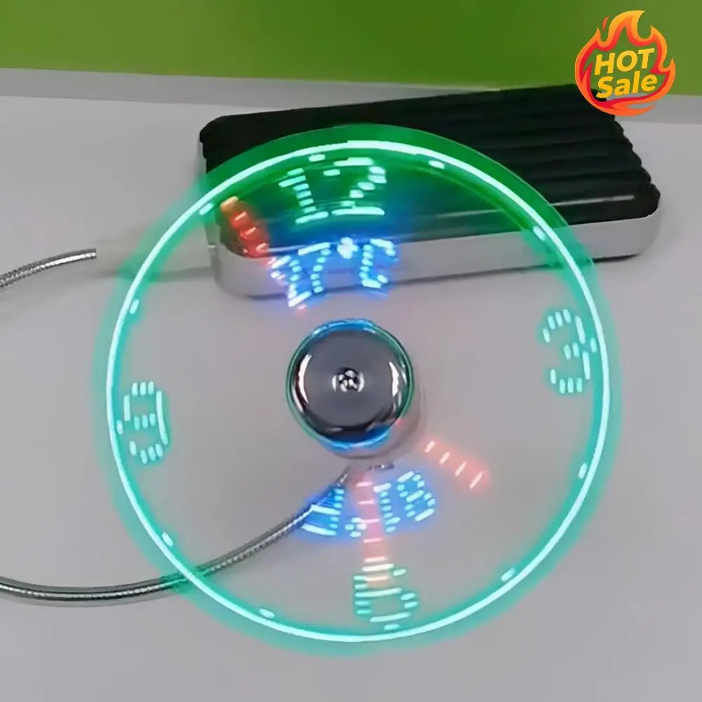 Portable Flexible Cooling Fans Temperature Display Function Creative Mini Fan Mini USB Cooling Fan for PC Laptop Desktop Oasis Select