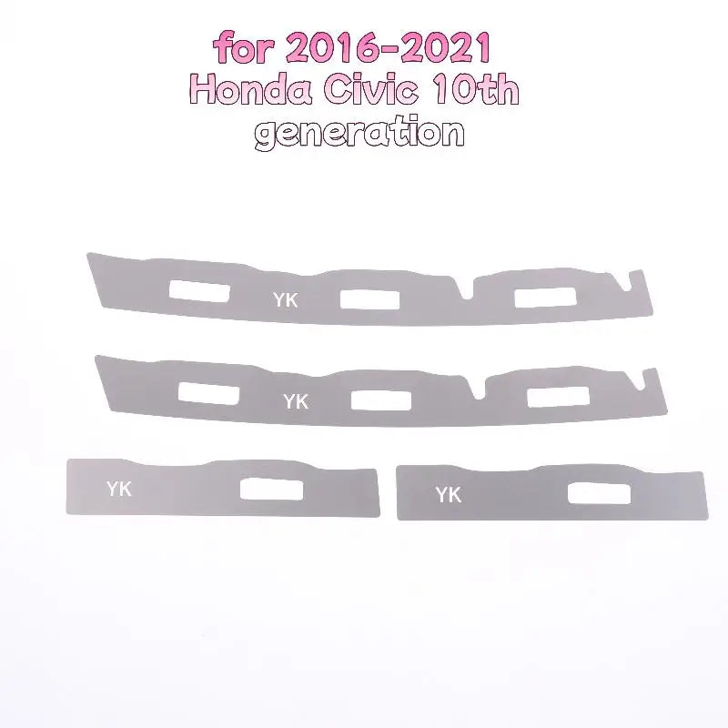 4Pcs Front Bumper Repair Metal Plate Buckle Broken Opening Rotten Buckle Repairer Bracket For 10th Generation Civic 2016-2021 Oasis Select