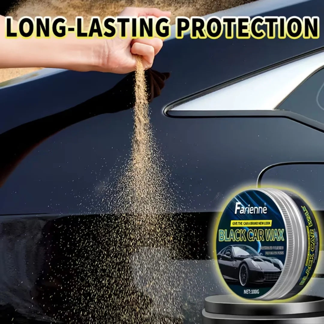 Car Wax Polishing Paste, 100g. Deep shine, scratch removal, long-lasting protection for black car paint. Easy-to-apply formula. Oasis Select