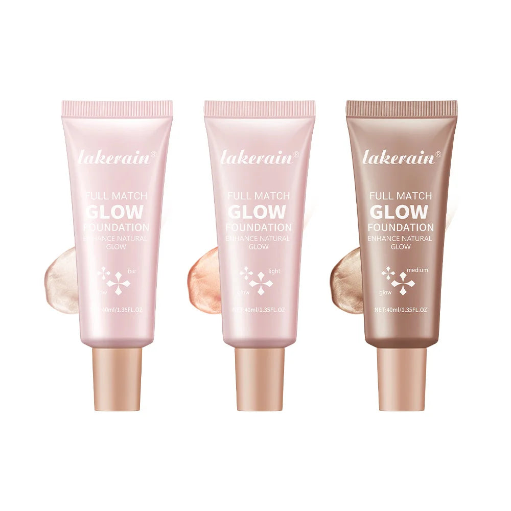 Glowing Foundation Natural Glow Enhancer Moisturizing Lightweight Base Multi-purpose Highlighter Liquid Foundation Cosmetics Oasis Select SET 1
