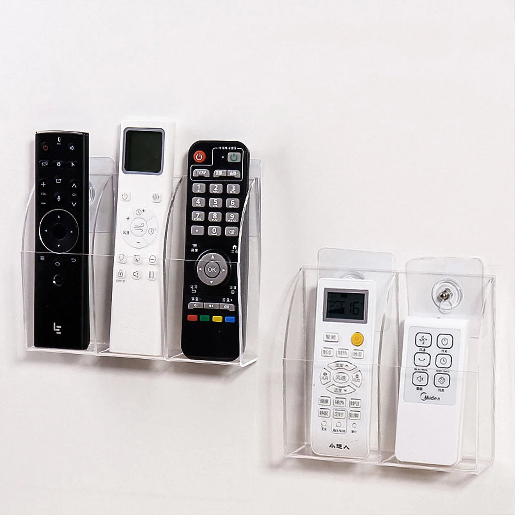1pc acrylic multi grid remote control storage box wall mounted TV air conditioning remote control desktop organizer Oasis Select