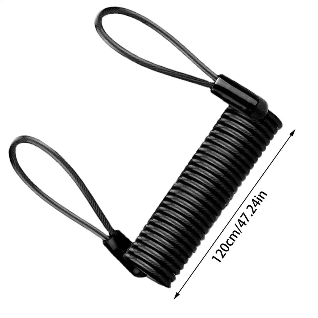 Lock Reminder Cable Disc Lock Cable For Antitheft Protection Security Steel Wire Spring Reminder Rope For Motorbike Helmets Lock Oasis Select