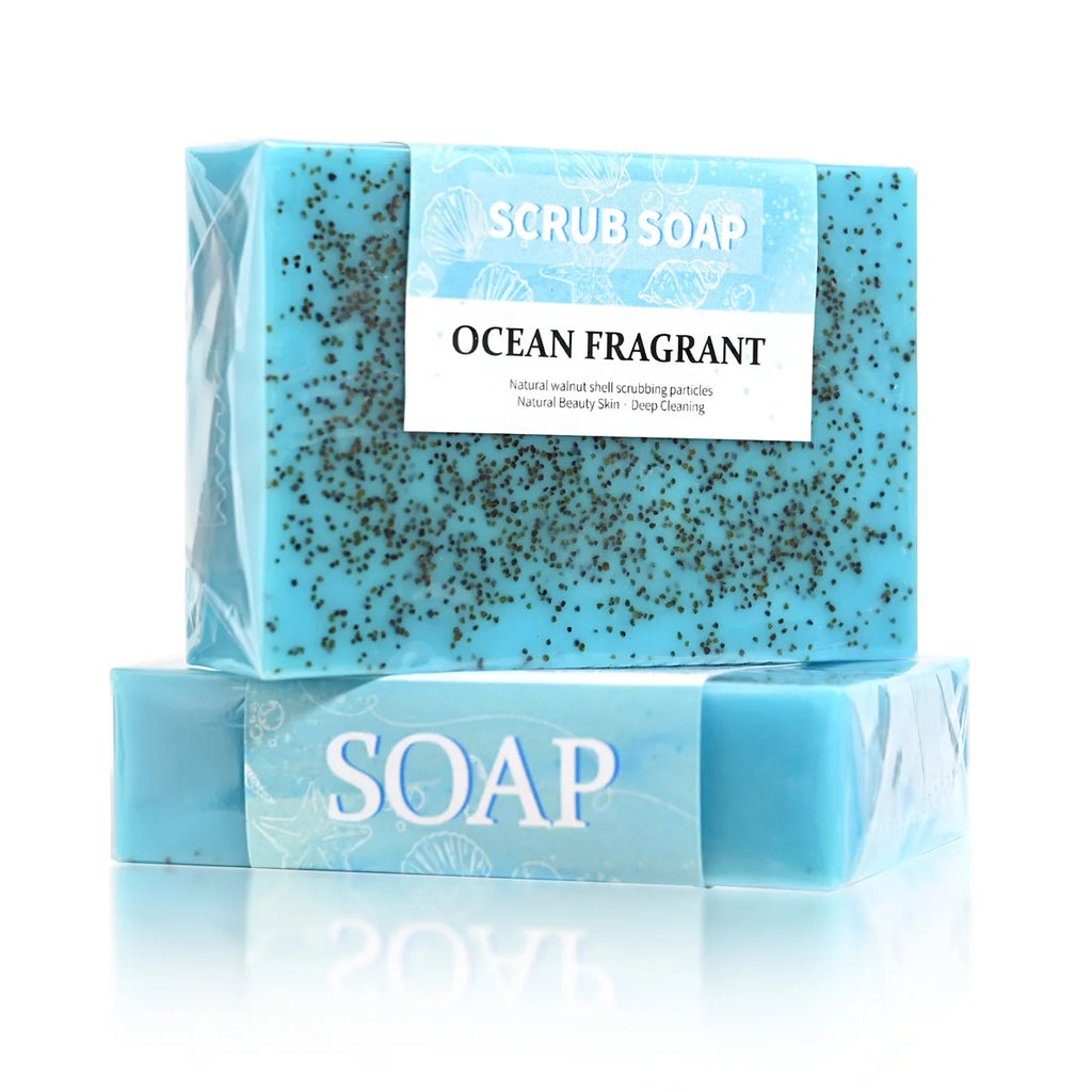 Natural Sea Salt Exfoliating Scrub Soap – Face & Body Polish