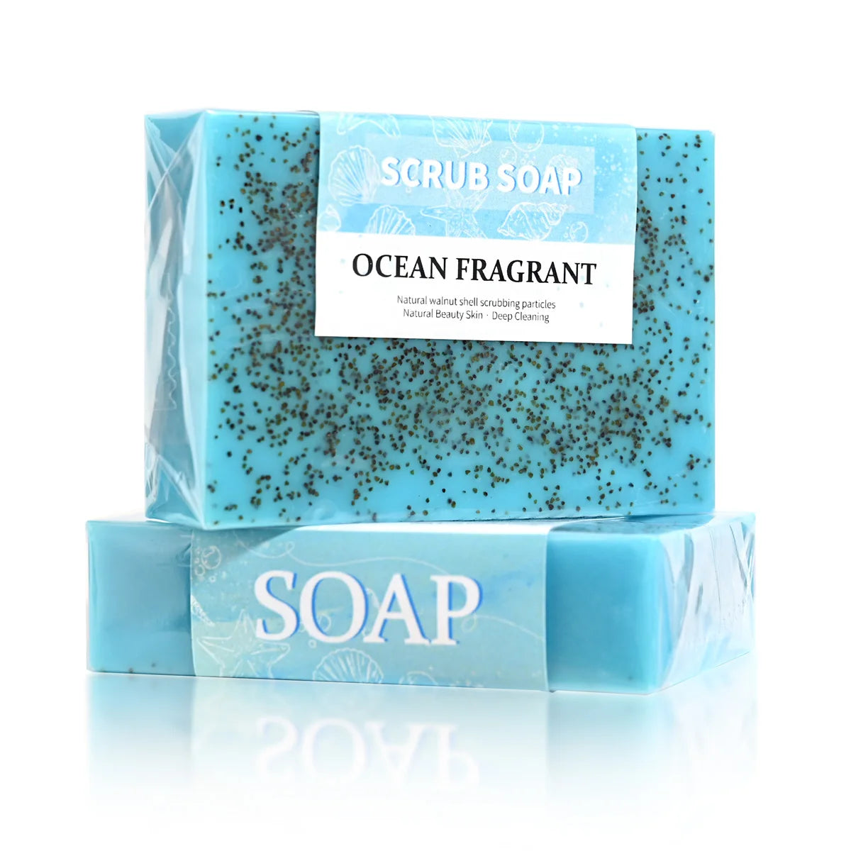 Natural Sea Salt Exfoliating Scrub Soap – Face & Body Polish