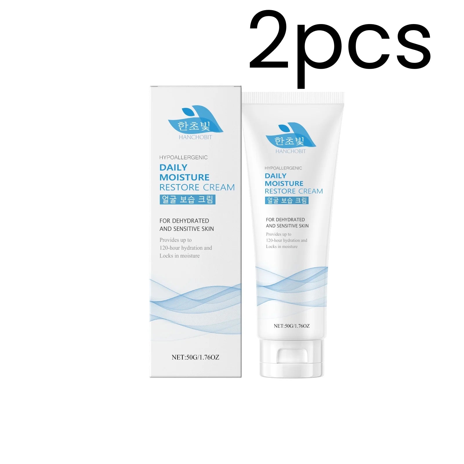 Hanchobit Daily Moisture Restore Cream – Barrier Repair 50g Hydrating Face Cream Oasis Select 2pcs