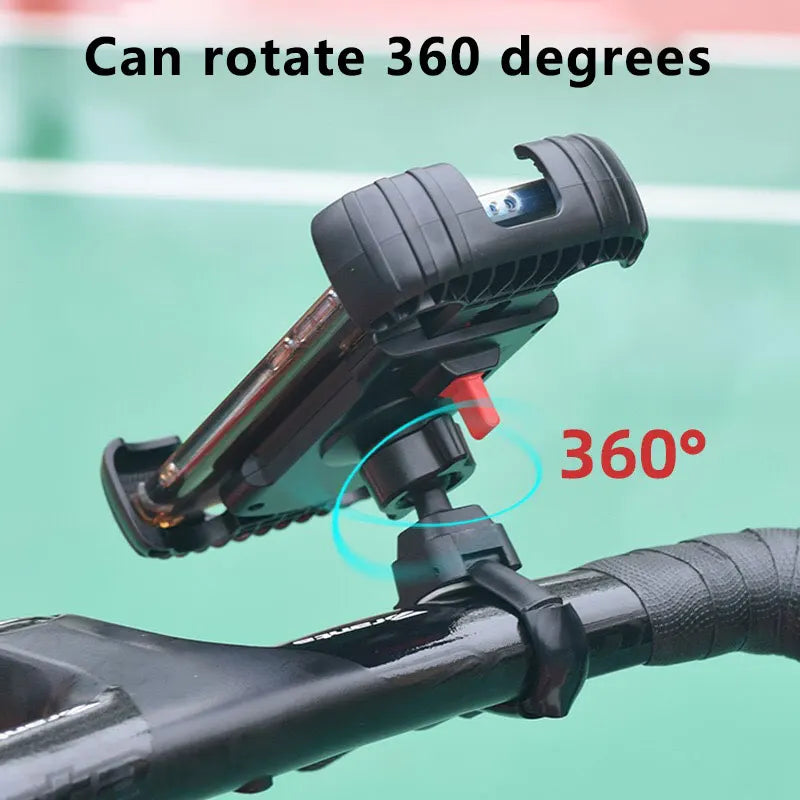 360° Bike & Motorcycle Phone Holder – Universal Non-Slip Mount
