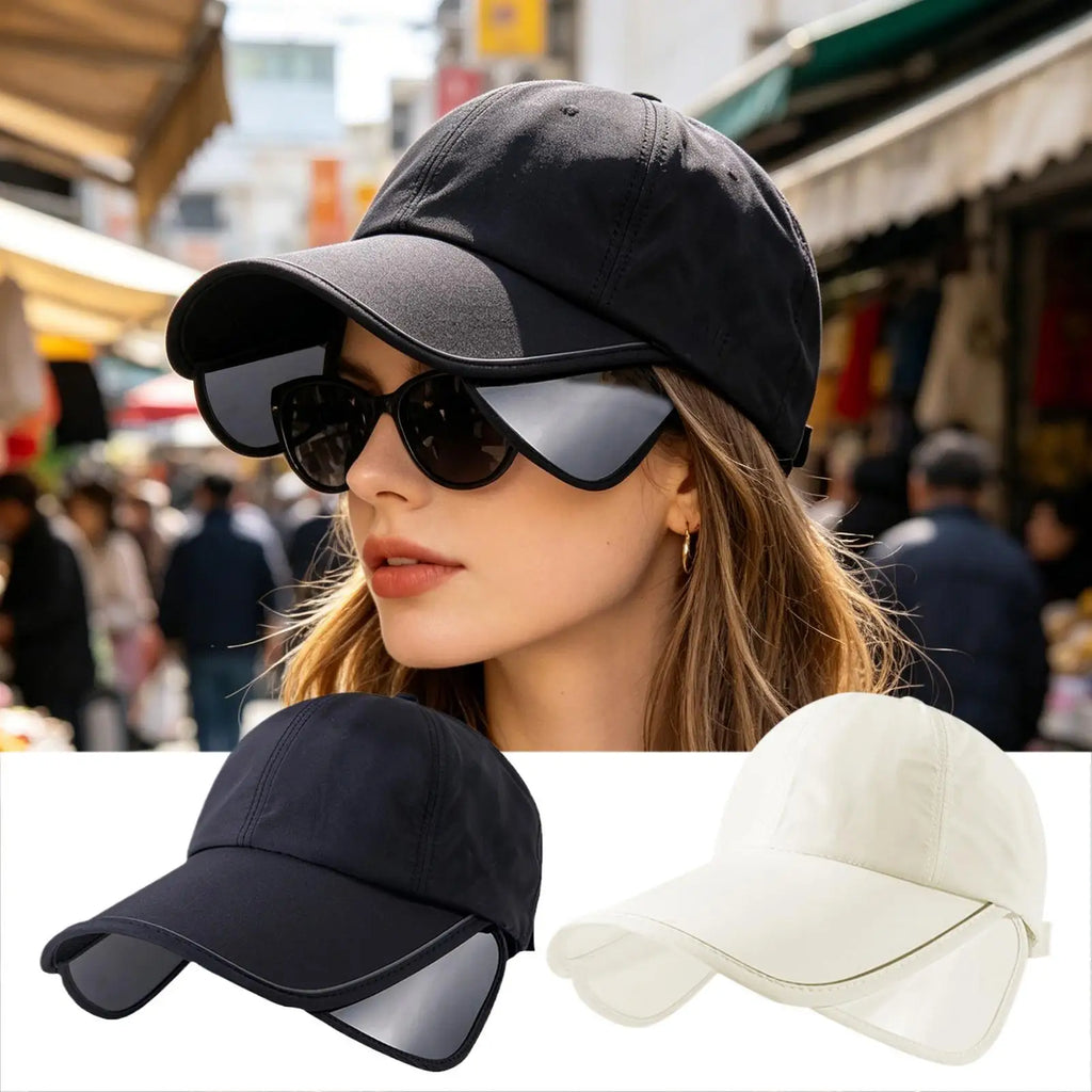 Sunscreen Hats Widened Brim Summer Sun Hat Outdoor Big Brim Cap Breathable Fishing Hat Retractable Sunshade UV protection Oasis Select