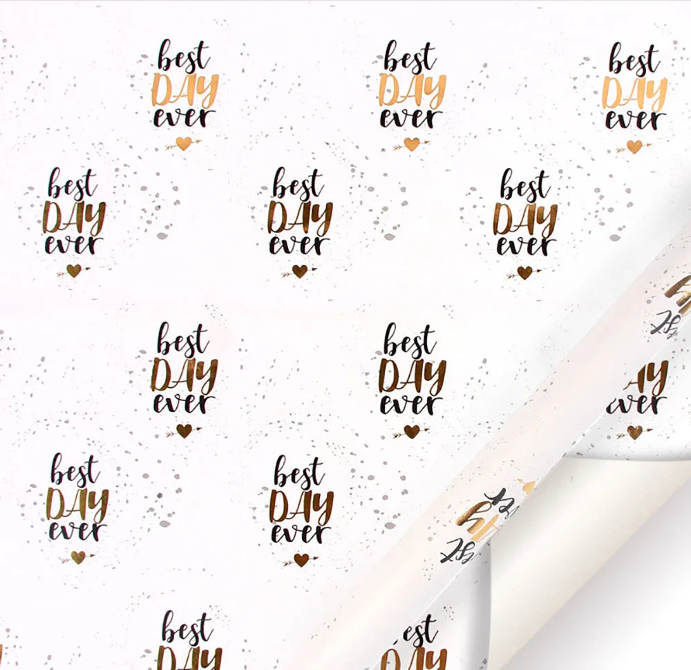 50x70cm Bronzing Gift Wrapping Paper Gold Polka Dots Birthday Valentine's Day Bouquet Gift Packaging Paper DIY Decoration Paper Oasis Select G