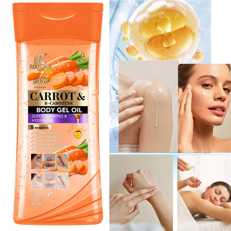 ROUSHUN Carrot Beta-Carotene Body Gel Oil 200ml | Moisturizer