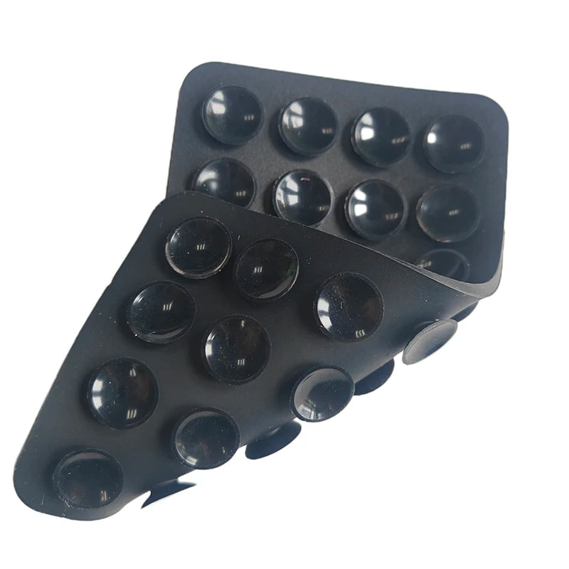 Silicone Suction Pad Double Sided For Mobile Phone Fixture Suction Cup Backed Adhesive Silicone Rubber Sucker Pad For Fixing Oasis Select Black