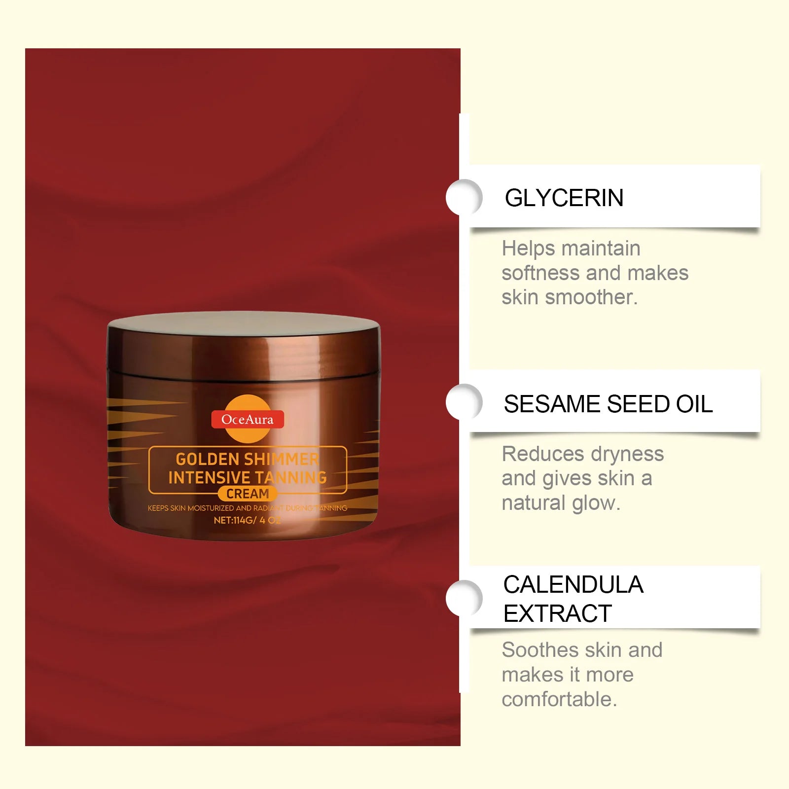 Intensive Tanning Gel & Cream Set Accelerator Bronzing Dark Skin Long Lasting Moisturizing Face Body Sunless Self Tanning Cream Oasis Select