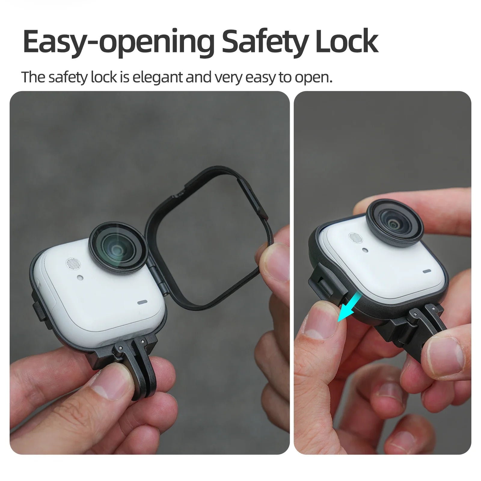 Foldable Quick-Release Expansion Bracket Frame for Insta360 Go Ultra