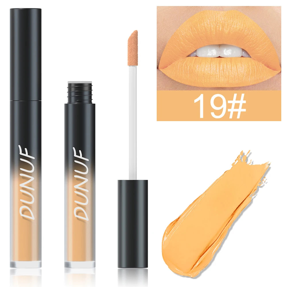 DUNUF 32 Multi-purpose Matte Lip Glaze Long-lasting Moisturizing Non-stick Halloween Lip Gloss Lipstick Oasis Select 19