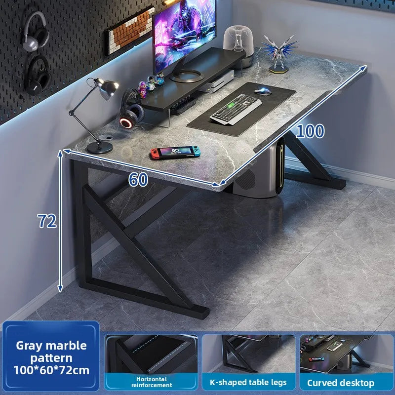 Gaming table Modern simple desktop video game competitive table Simple office learning computer table Oasis Select Grey-100-60cm