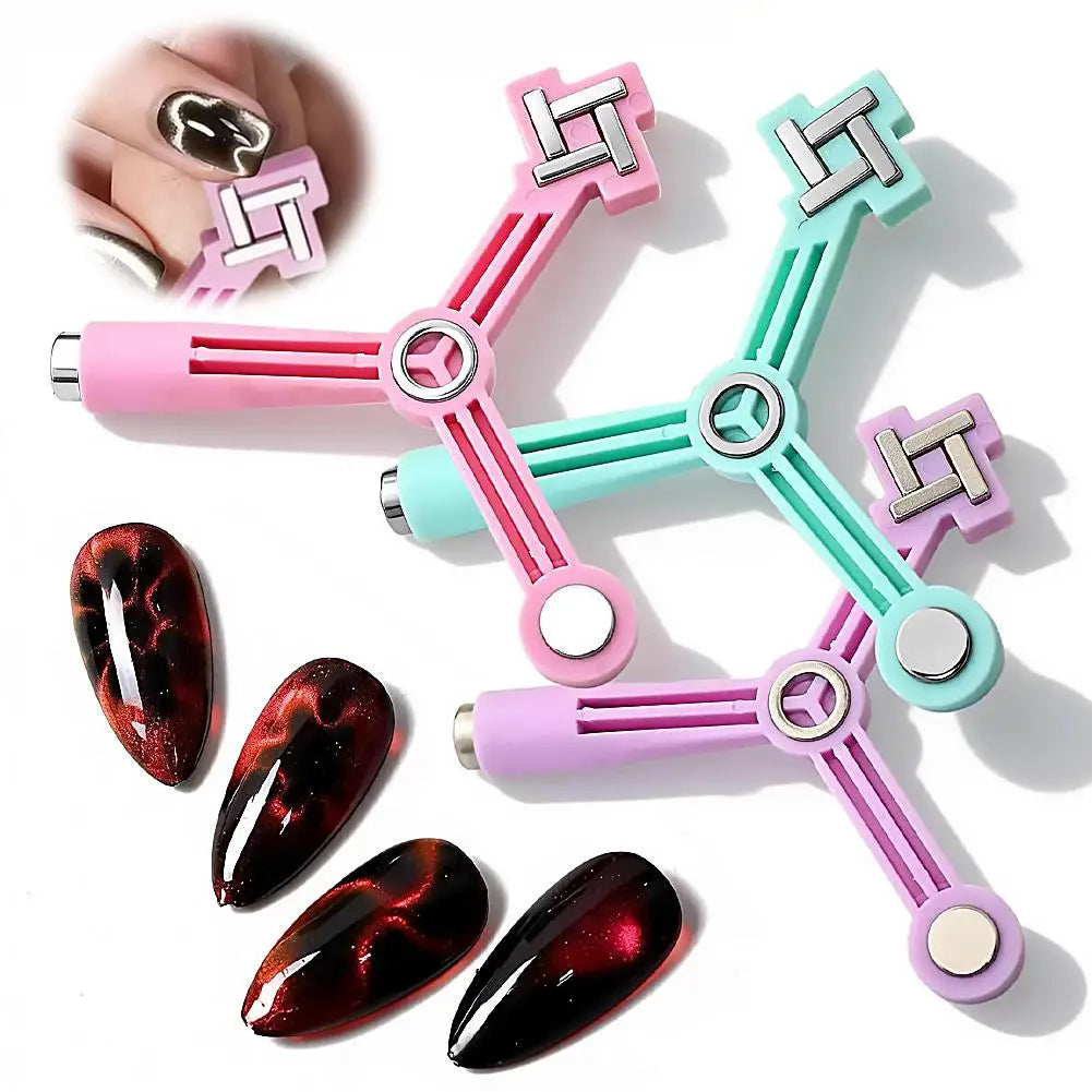 4-in-1 Cat Eye Magnet Tool – Star, Flower & French Nail Art Nail Art Magnet Tool Oasis Select