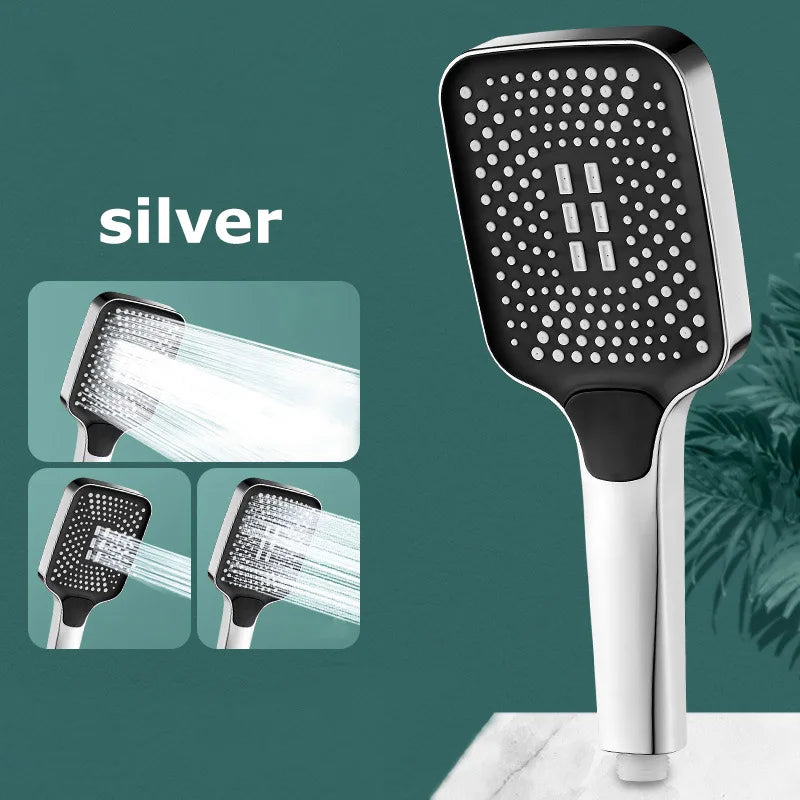 Top spray showerhead 30cm Large Size High Pressure Overhead Rain Large Flow Booster Rain Shower Head 360° Rotation Water Saving Oasis Select Silver 2