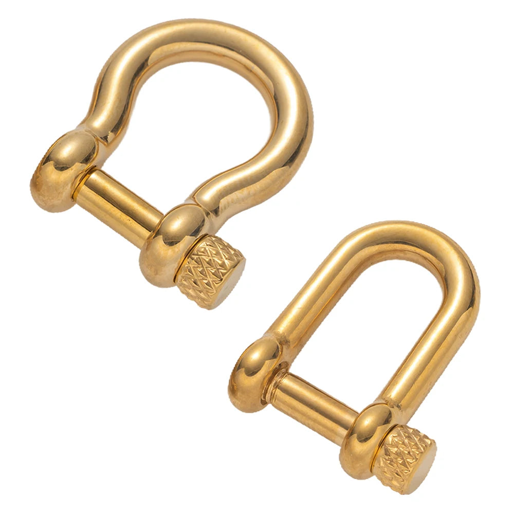 1pcs 304 Stainless Steel D-Ring Anchor Shackle Clasps Screw Lock Bow Horseshoe Buckle for DIY Bracelets Purse Jewelry Making Oasis Select