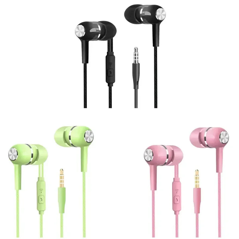Wired Stereo Headset with Mic volume control Music Earphones Headphones Sport Earbuds with Bass Phone Earphones 3.5mm Oasis Select Blend 3pcs 2 1.2m