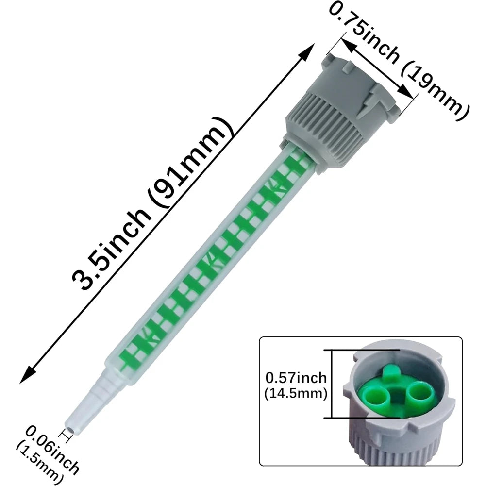2026-WISH For Resin Adhesive Compatible 20 PCS Epoxy Mixing Nozzle Tips 50Ml Cartridge Support 1:1& 2:1 Ratio Oasis Select