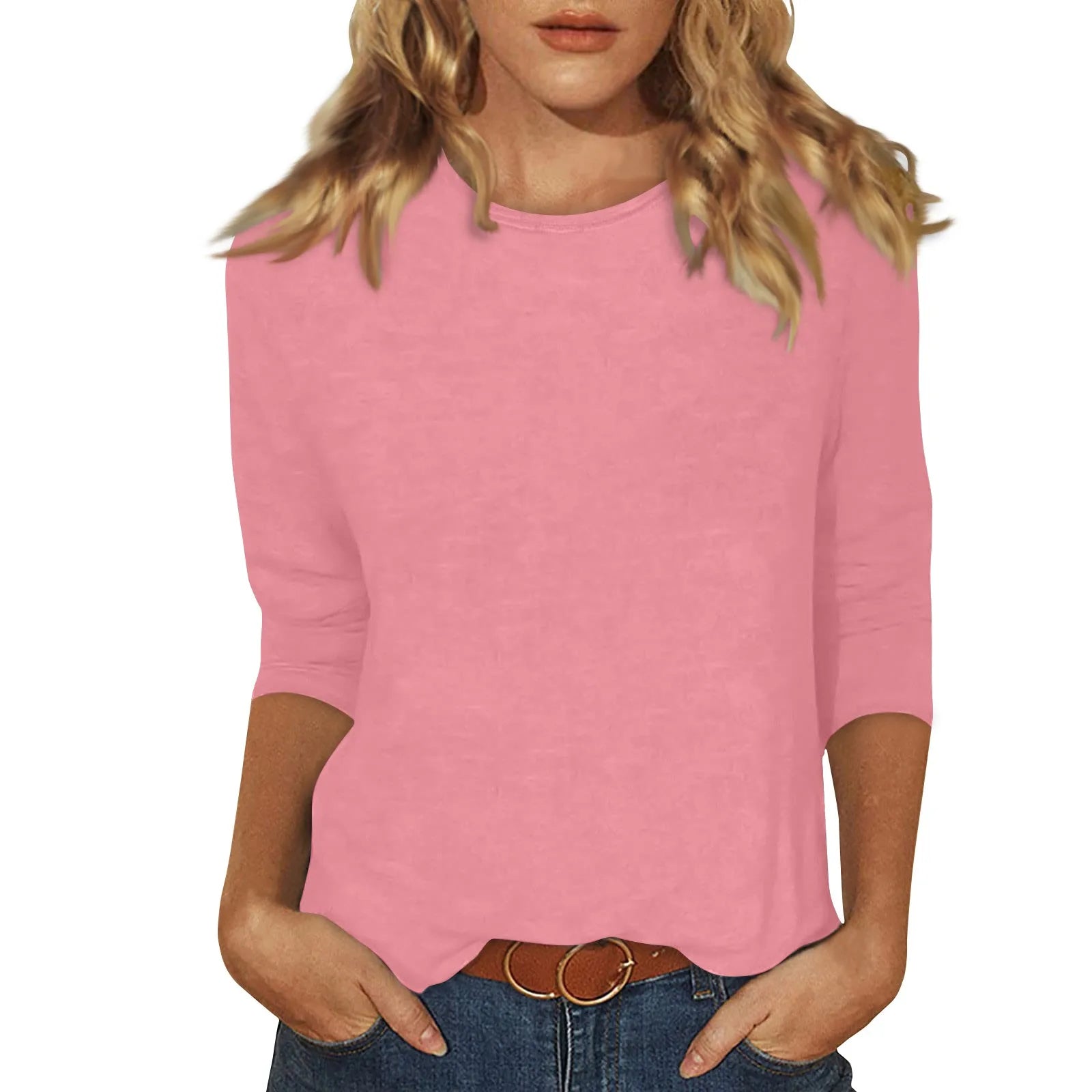 Women's 3/4 Sleeve Casual Print Blouse Top – S to 5XL Women's Casual Top Oasis Select