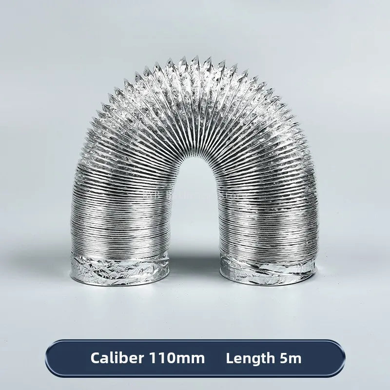 4 Inch 100mm Ventilator Pipe PVC Aluminum Tube Air Ventilation Hose Flexible Exhaust Duct 3/2M System Vent Bathroom Oasis Select 110mm X 5M