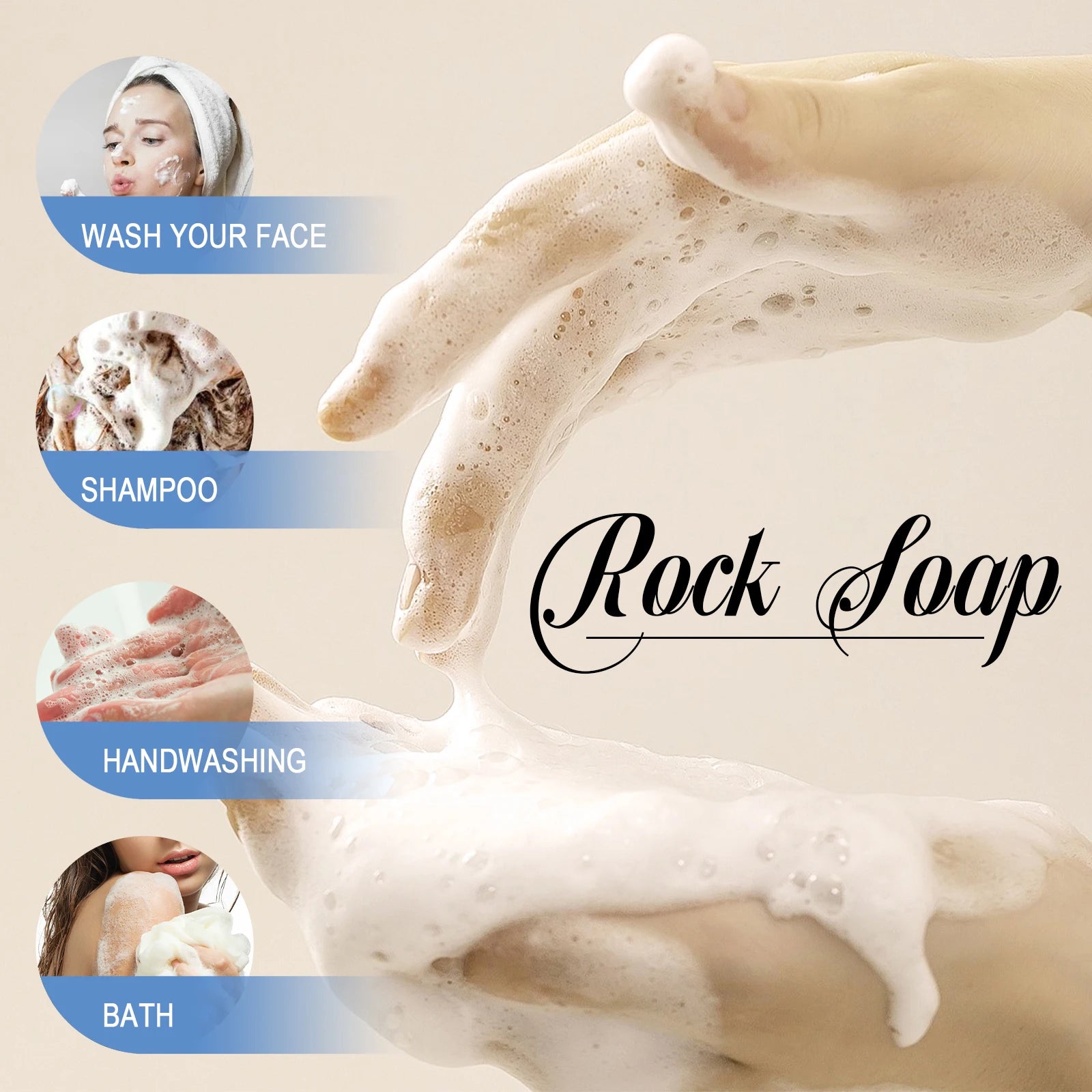 Rock Crystal Bath Soap 100g – Moisturizing Body Bar All Skin Types