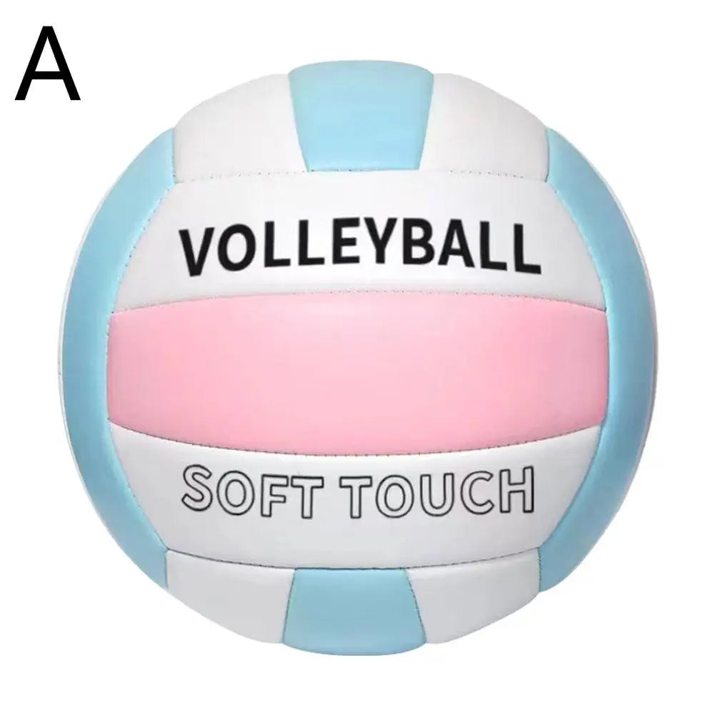 Official Size 5 Volleyball, Soft Indoor Outdoor Volleyball For Game Gym Training Beach Play Volleyballs For Beginner Teenager Oasis Select Pink blue white
