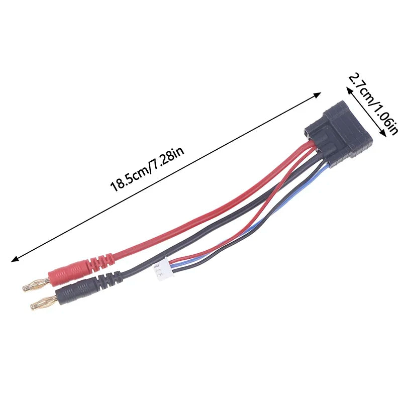TRX ID Male Compatible Charger Lead 4S/3S/2S Lipo Battery Bullets Connector Charging Cable To 4mm Banana For TRX RC Car Oasis Select