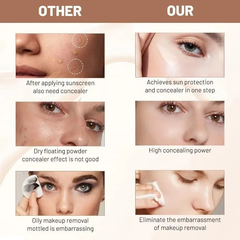4-in-1 Liquid Foundation SPF 50+ | Full Coverage & Waterproof