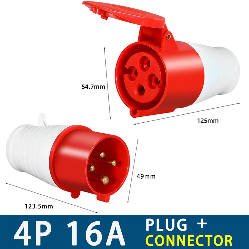 For Caravan Motorhome 240V 16A Hook Up Adapter 3 4 5PIN Car Connection Plug Mains Site Socket Power Supply Car Accessory Oasis Select 4P plug connector