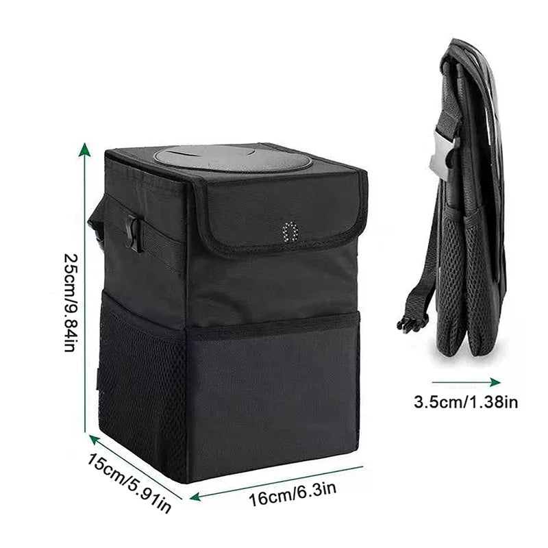 Portable Foldable Car Trash Can Waterproof Hanging Car Garbage Bin Multifunctional Car Interior Storage Container Oasis Select