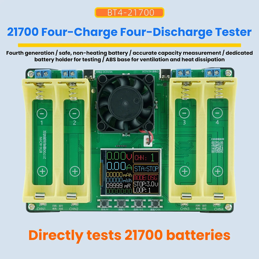 21700 Lithium Battery Capacity Tester Module MAh MWh Digital Battery Power Detector Module 21700 Battery Tester Type-C Oasis Select