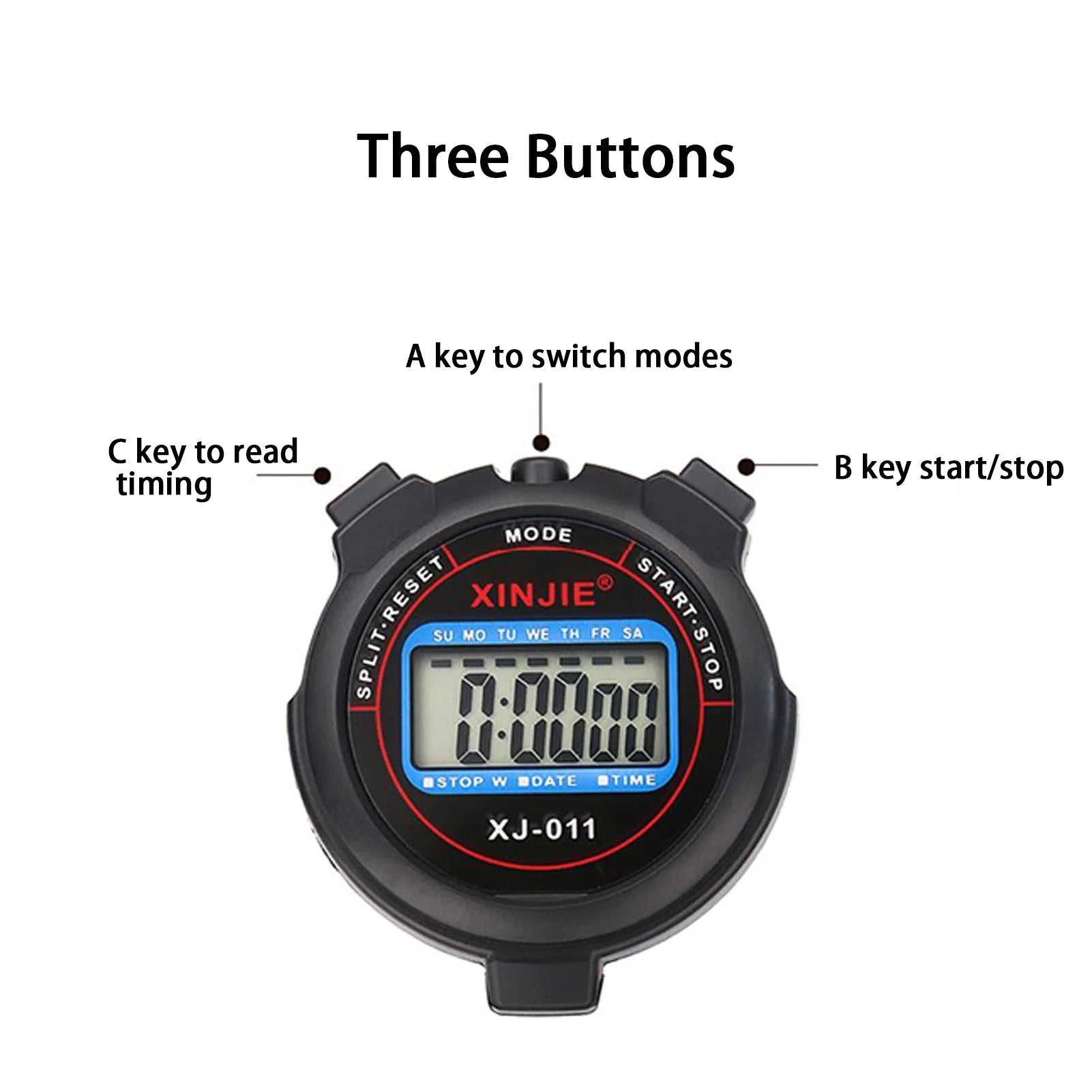 Sports Stopwatch Timer Athlete Referee Timer Portable Waterproof Fitness Timer With Date Display Alarm And Clock For Fitness Oasis Select